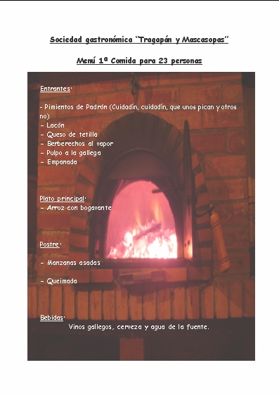El primer menú El primer menú