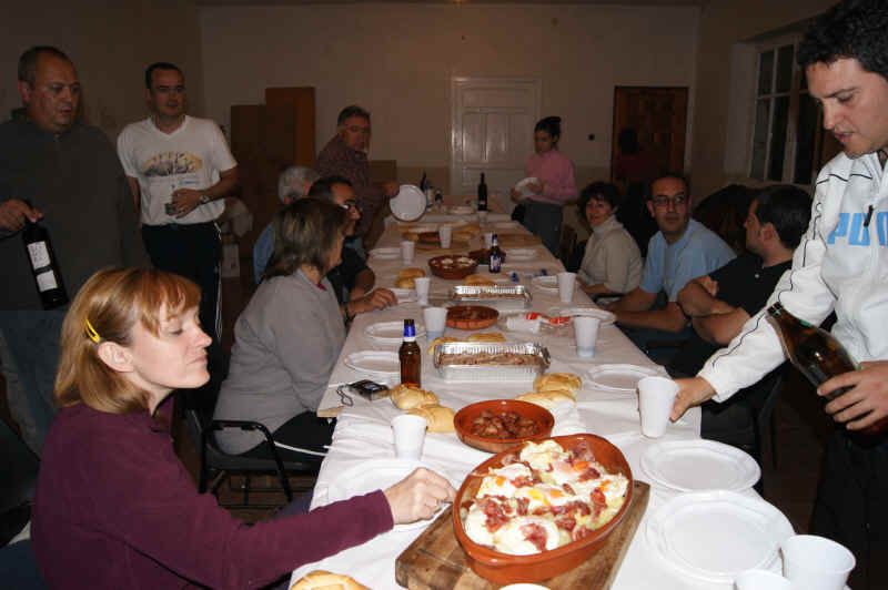 Disfrutando de la cena
