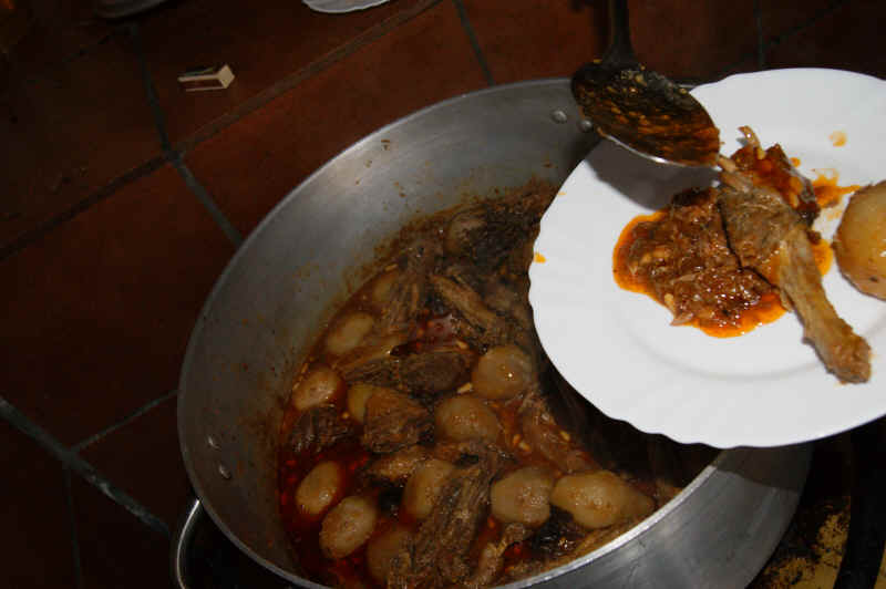 Receta de pato mudo con frutos secos y peras