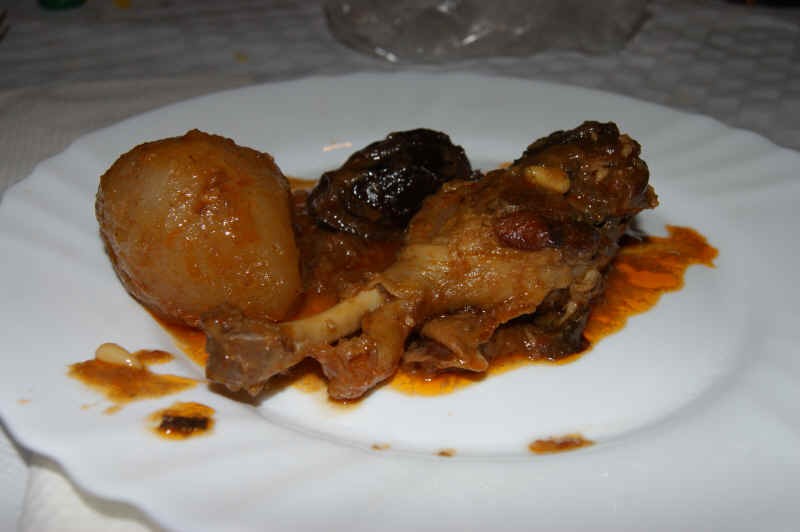 Receta de pato mudo con frutos secos y peras