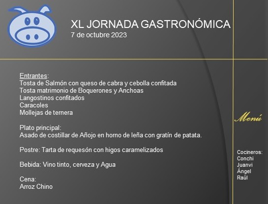 Menú de la 60 Menú de la 60