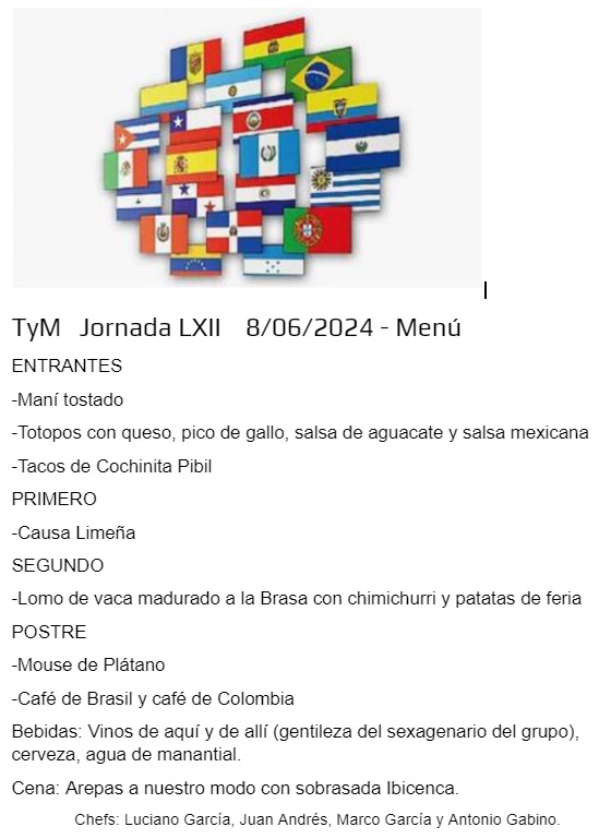 Menú de la 62 Menú de la 62