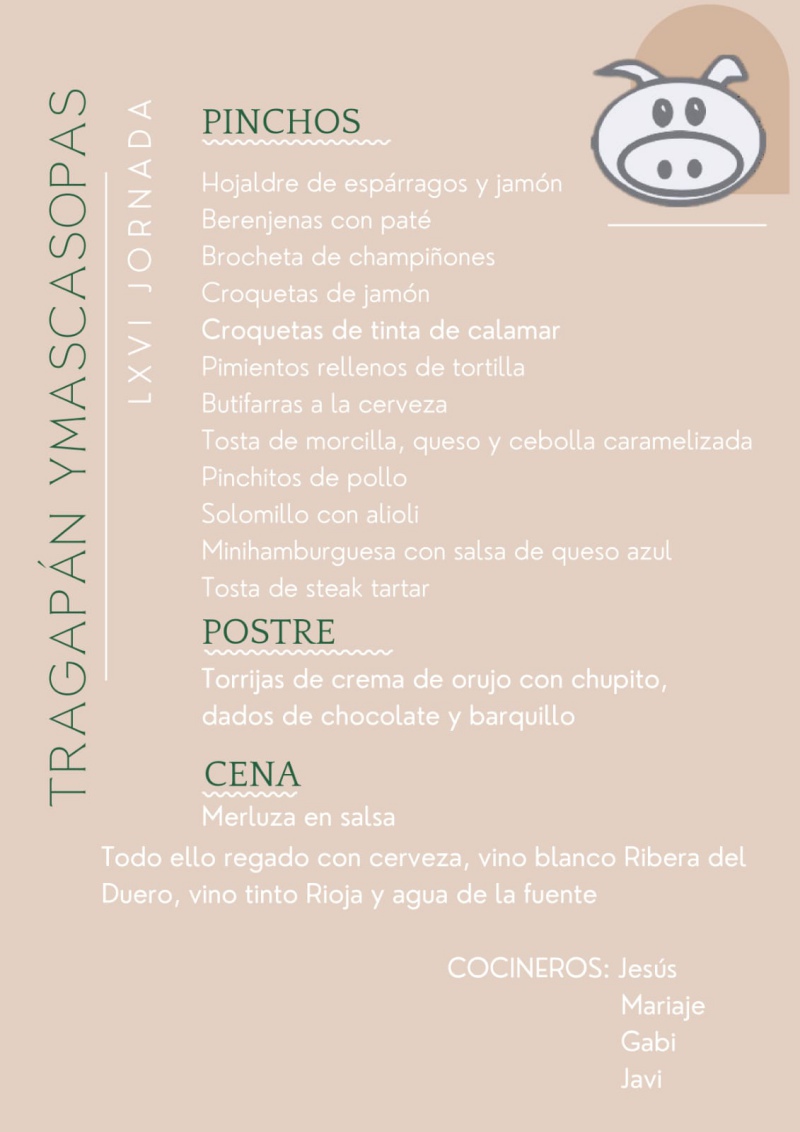 Menú de la 66 Menú de la 66