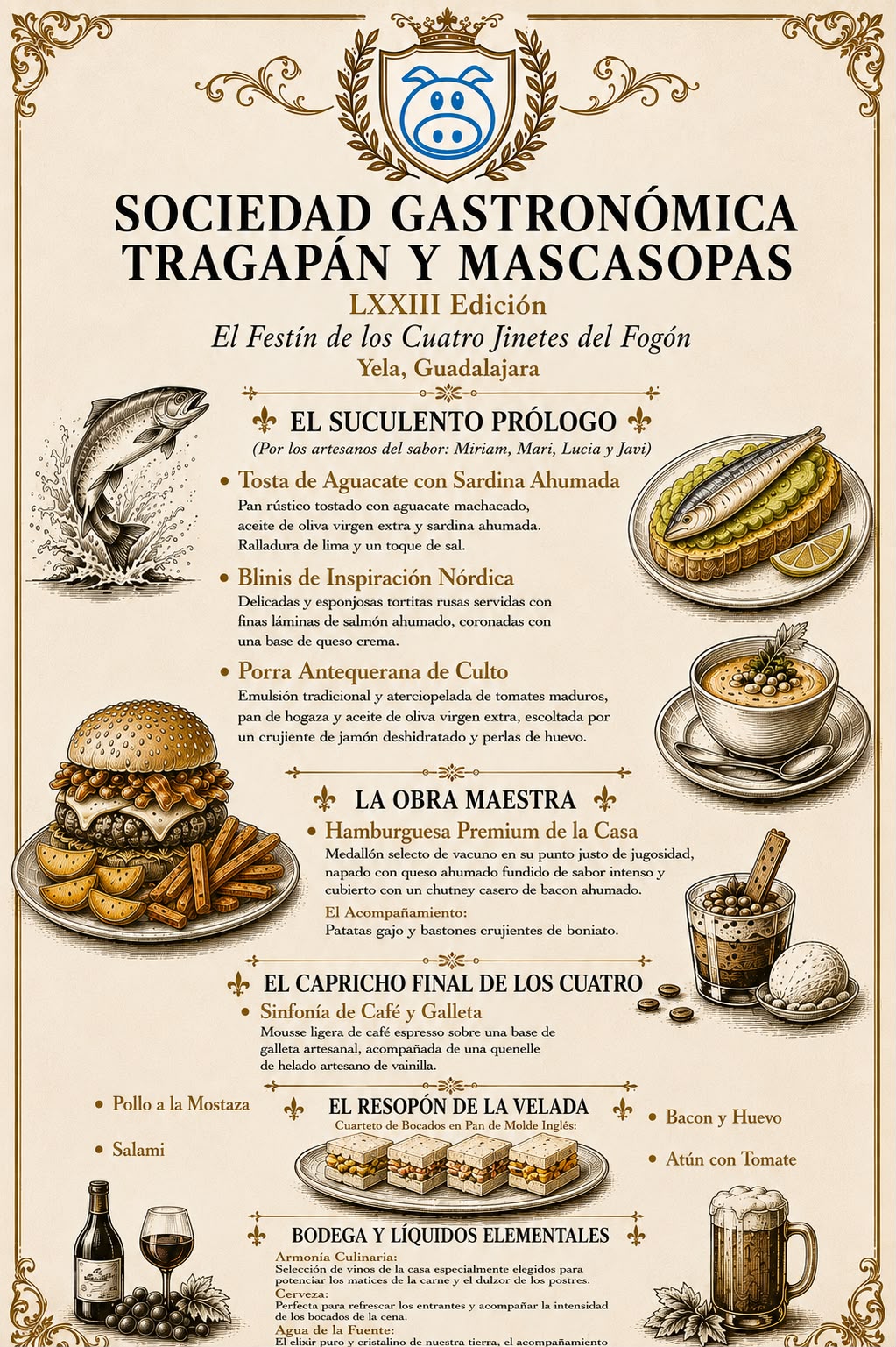 Menú de la 73